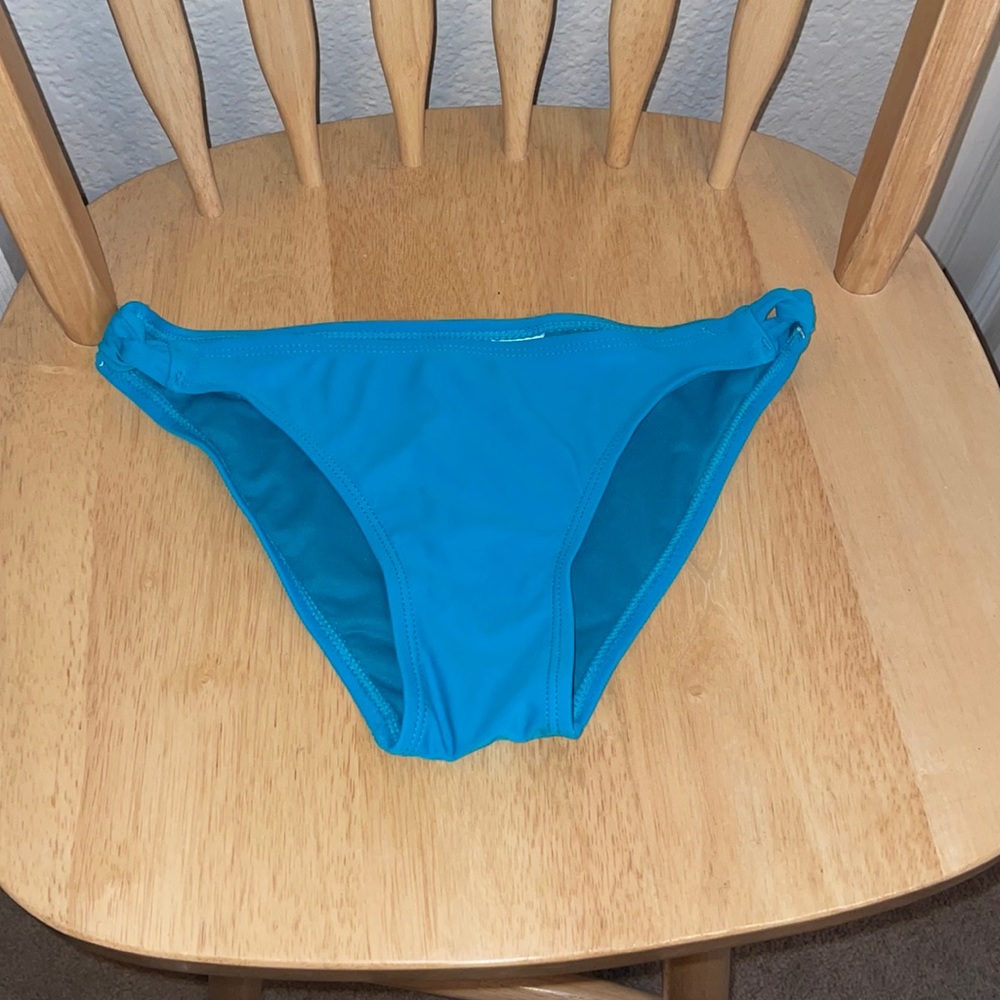 Womens XS Teal Knotted Side Swim Bottoms